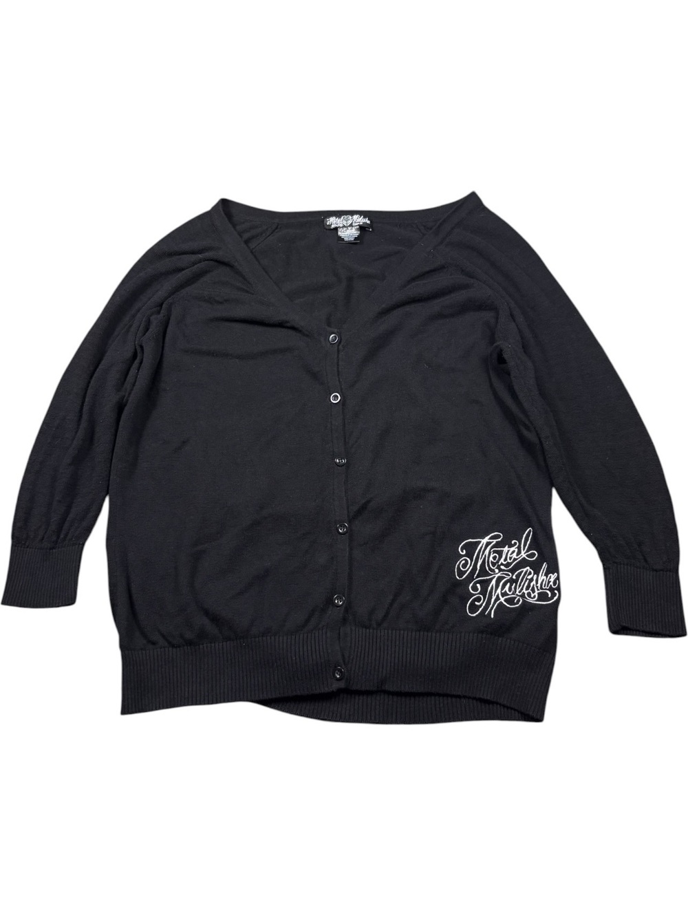 Metal Mulisha Y2K Black Embroidered Cardigan